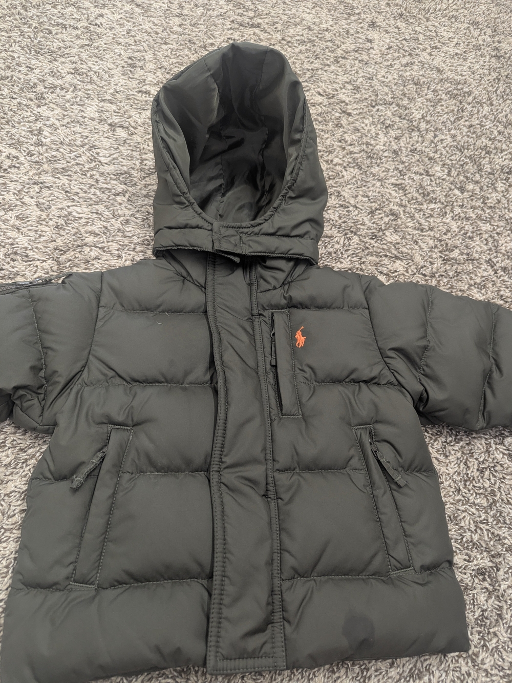 Ralph Lauren Kids Black Hooded Puffer Jacket
